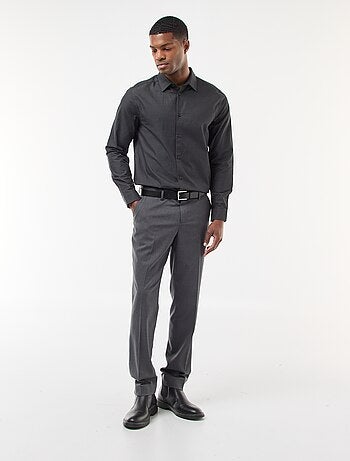 Regular-fit overhemd van dobbykatoen