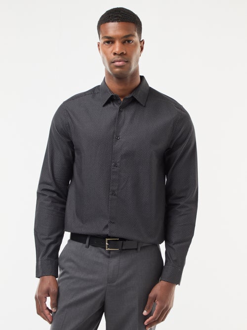 Regular-fit overhemd van dobbykatoen - Kiabi