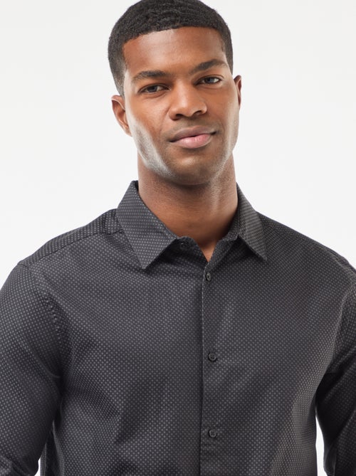 Regular-fit overhemd van dobbykatoen - Kiabi