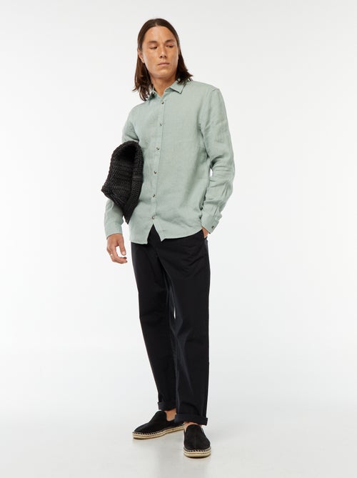 Regular-fit overhemd van linnen - Kiabi