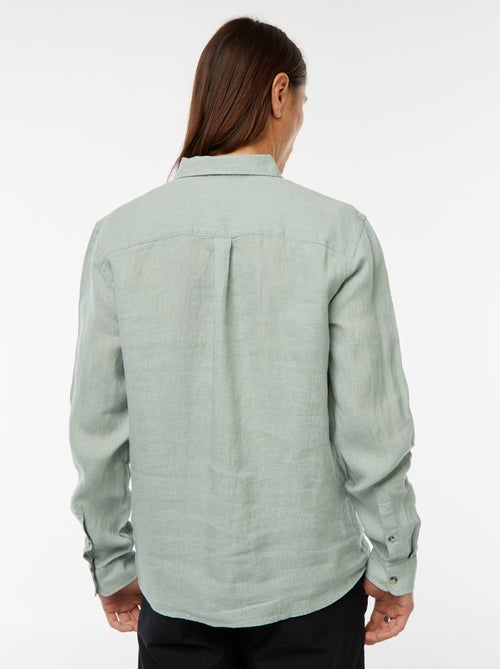 Regular-fit overhemd van linnen - Kiabi