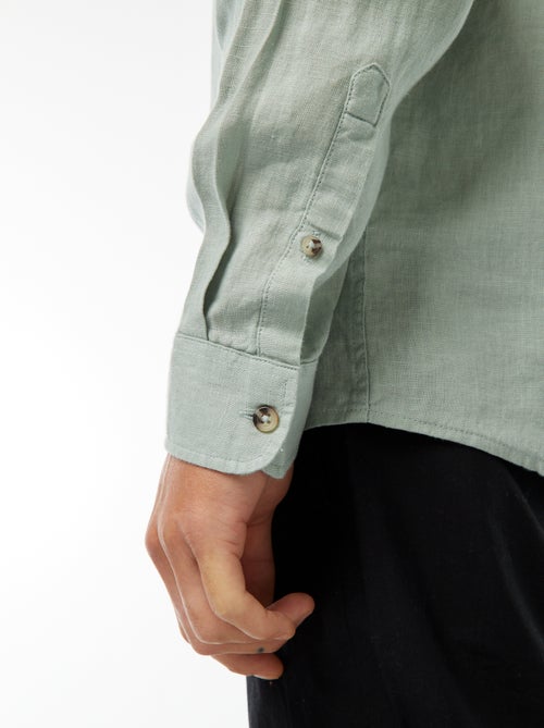 Regular-fit overhemd van linnen - Kiabi