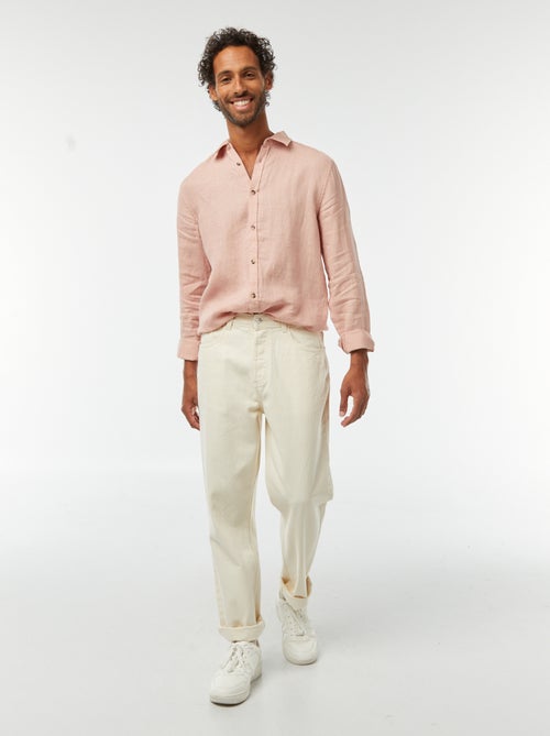 Regular-fit overhemd van linnen - Kiabi