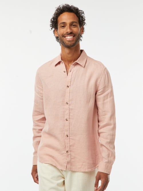 Regular-fit overhemd van linnen - Kiabi