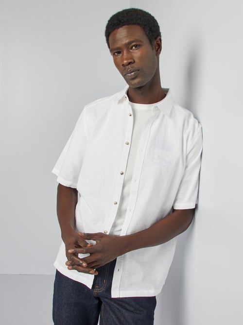 Regular-fit overhemd van linnenmix - Kiabi