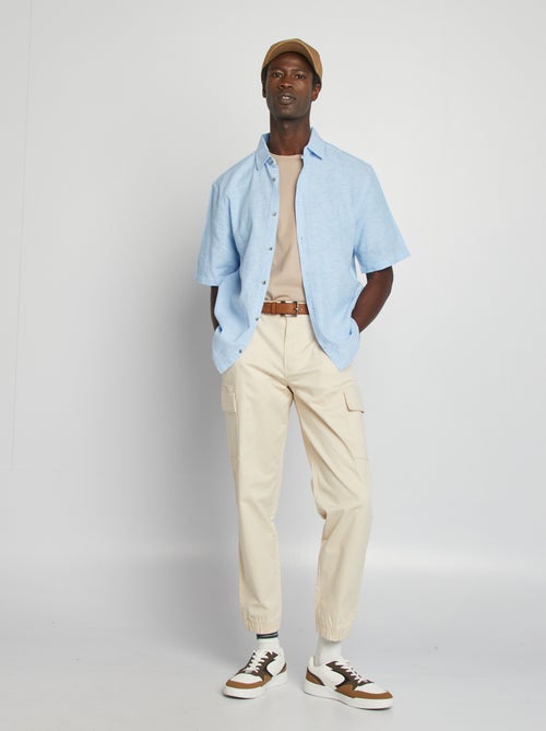 Regular-fit overhemd van linnenmix - Kiabi