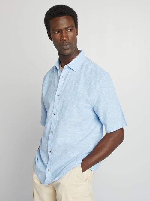 Regular-fit overhemd van linnenmix - Kiabi