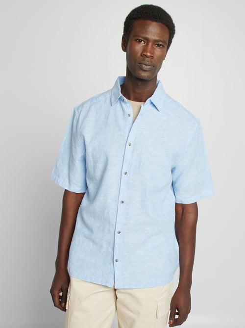 Regular-fit overhemd van linnenmix - Kiabi