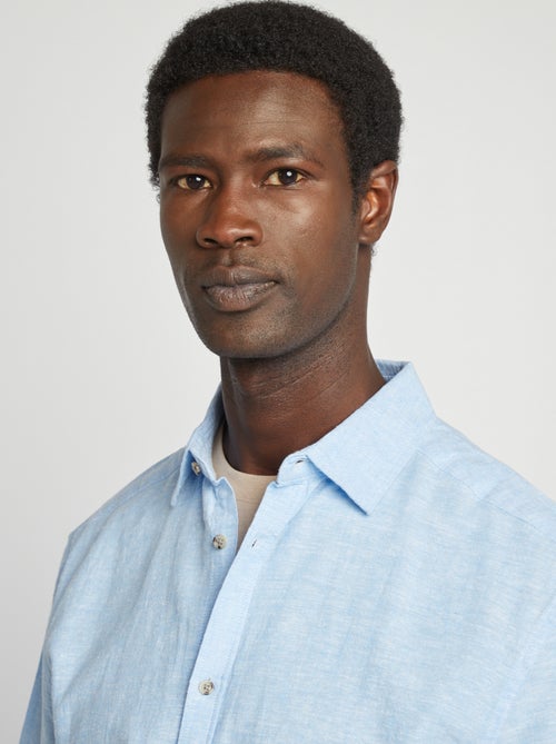 Regular-fit overhemd van linnenmix - Kiabi