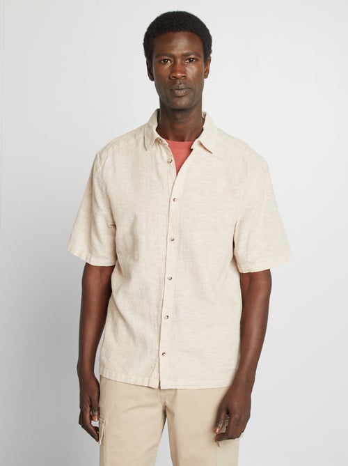 Regular-fit overhemd van linnenmix - Kiabi