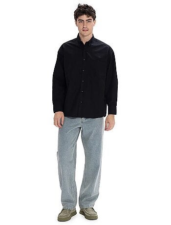 Regular fit poplin overhemd met lange mouwen en knoopsluiting giesto
