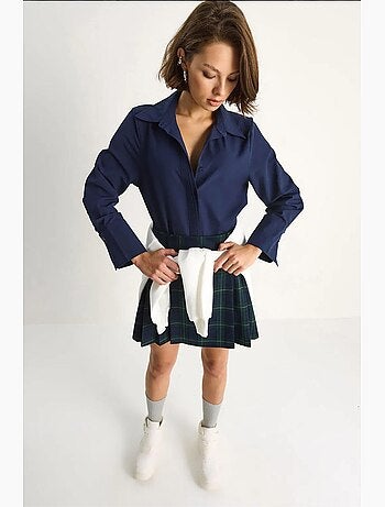 Regular-fit poplin overhemd met lange mouwen en knoopsluiting lucci