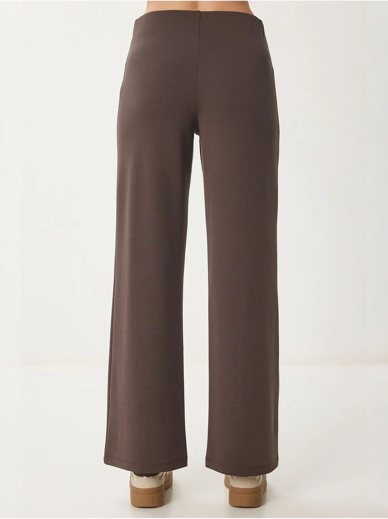 Regular fit sweatpants met elastische tailleband istanbul Chocoladebruin - Kiabi