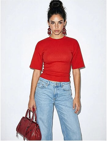 Regular fit t-shirt met ronde hals lucci