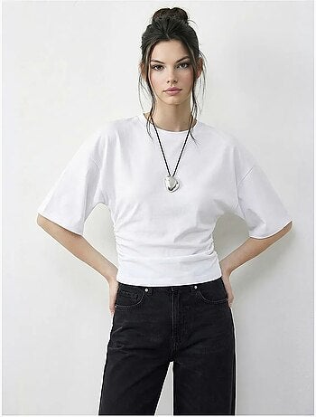 Regular fit t-shirt met ronde hals lucci