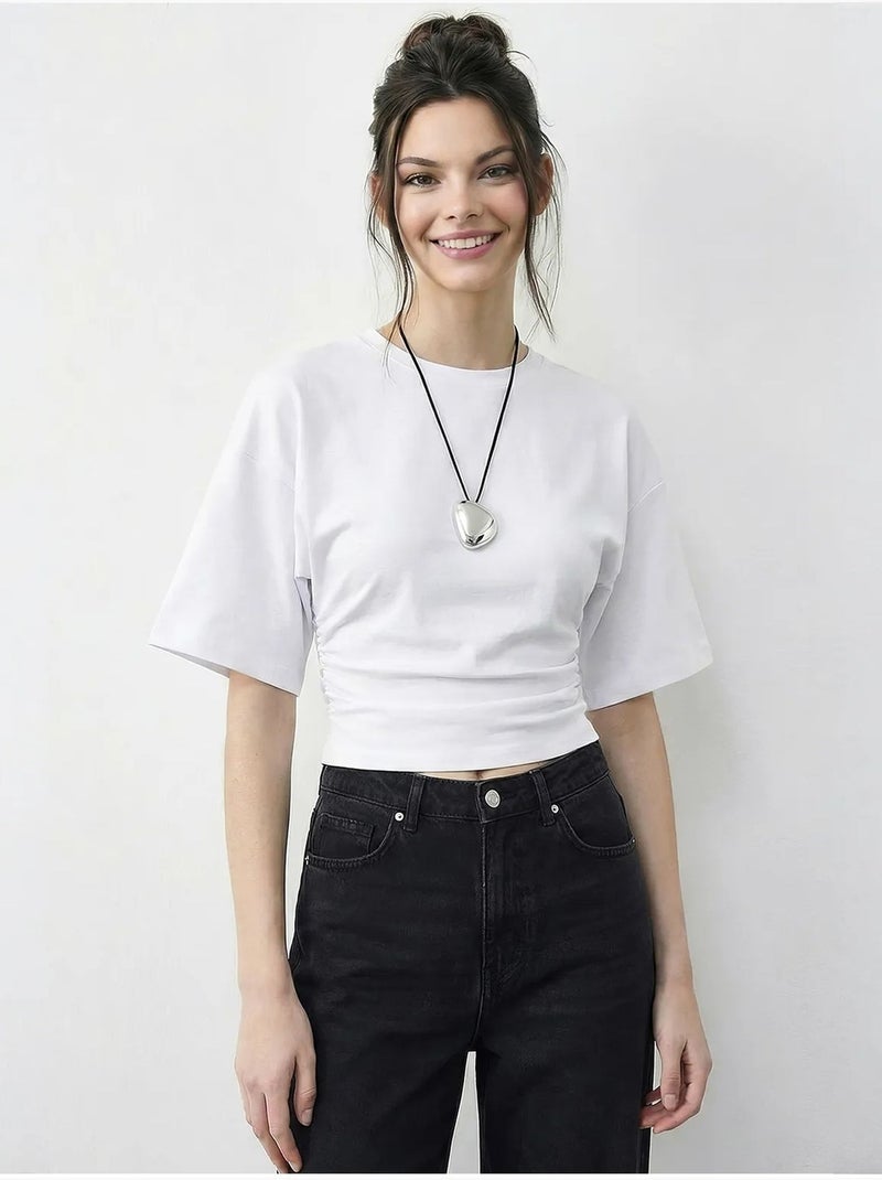 Regular fit t-shirt met ronde hals lucci Wit - Kiabi