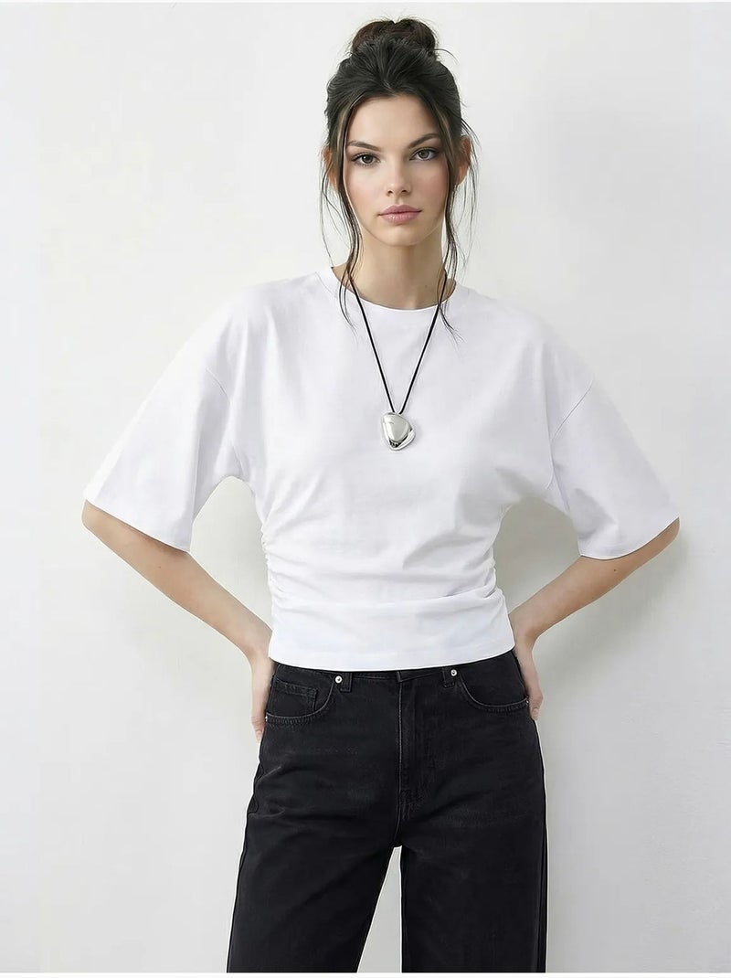 Regular fit t-shirt met ronde hals lucci Wit - Kiabi