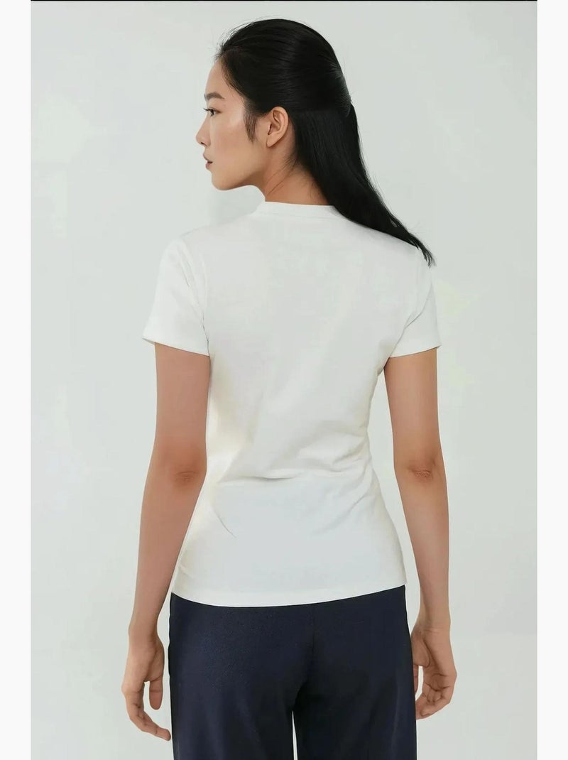 Regular fit t-shirt van katoen met ronde hals hiccup Lichtblauw - Kiabi