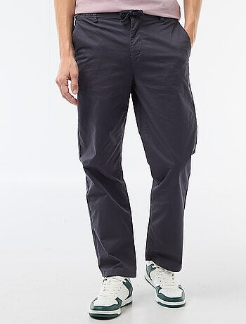 Regular fit twill broek
