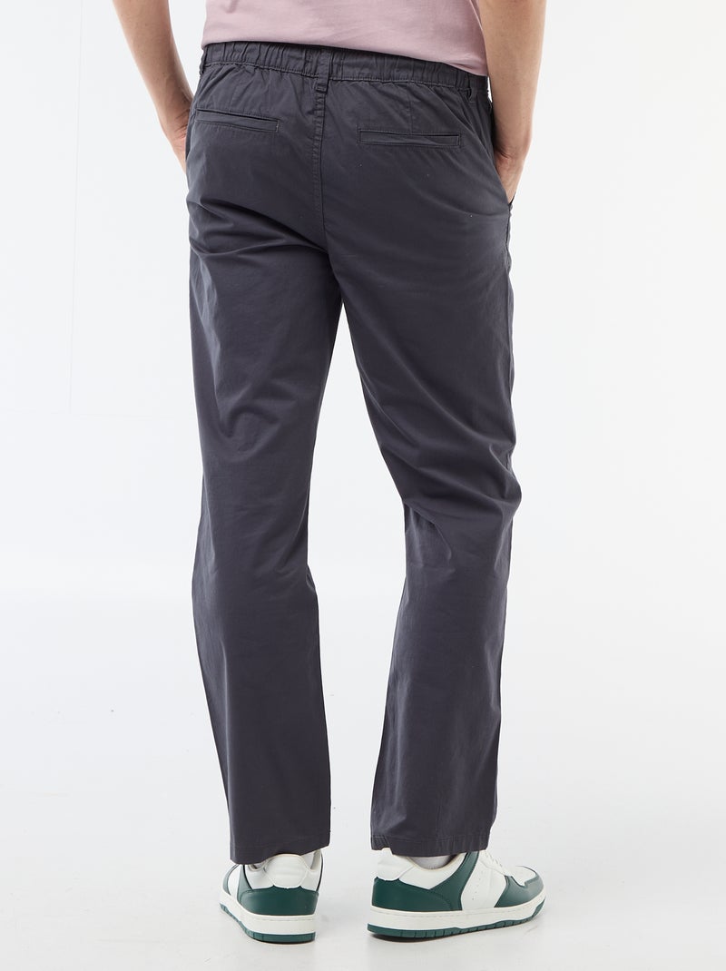 Regular fit twill broek Blauw - Kiabi