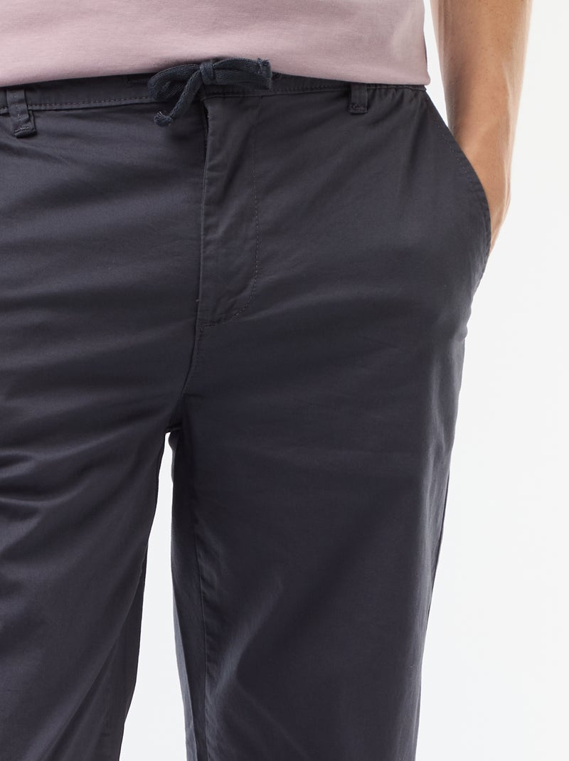 Regular fit twill broek Blauw - Kiabi