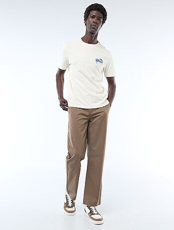 Regular fit twill broek