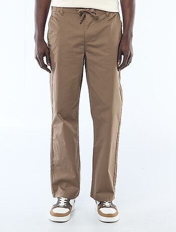 Regular fit twill broek
