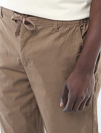 Regular fit twill broek