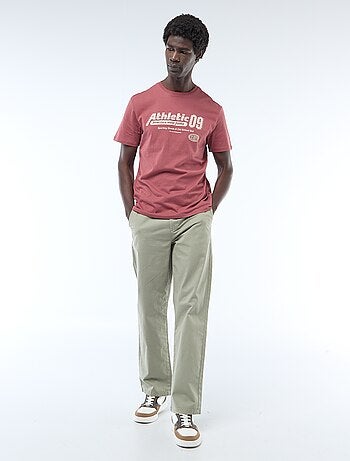 Regular fit twill broek