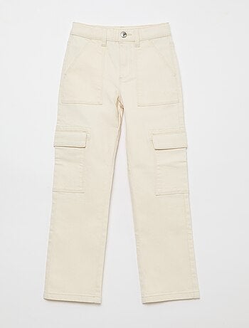 Regular fit twill broek