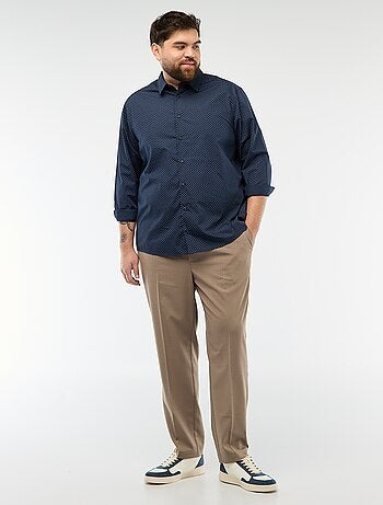 Regular-fit/recht overhemd met motiefje