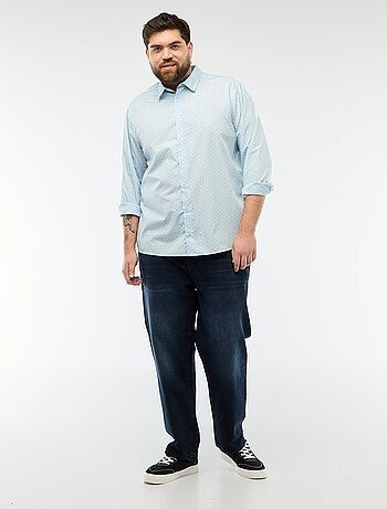 Regular-fit/recht overhemd met motiefje