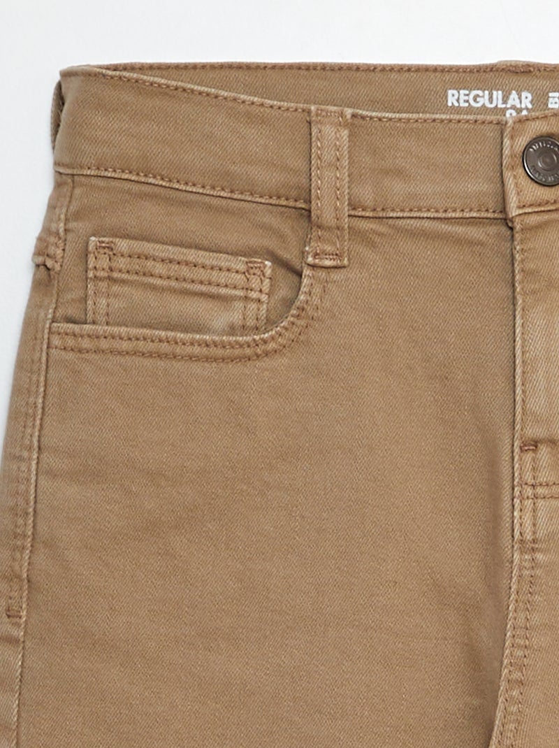 Regular-fit/rechte jeans BIEGE - Kiabi