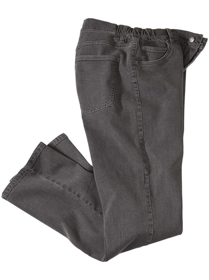 Regular jeans met half-elastische tailleband - atlas for men Grijs - Kiabi