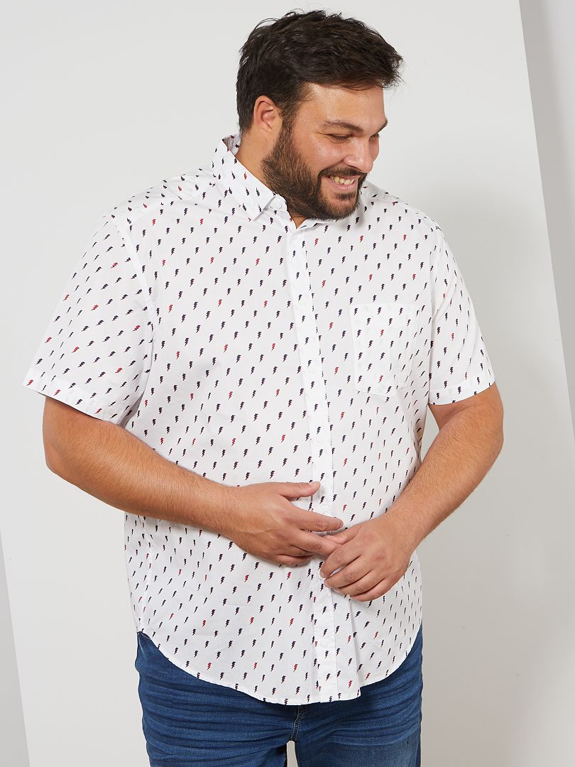 Regular overhemd met print WIT - Kiabi