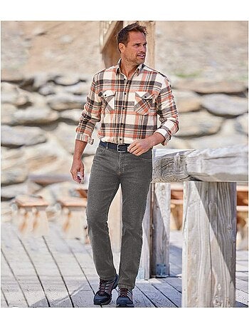 Regular spijkerbroek met half-elastische tailleband - ATLAS FOR MEN