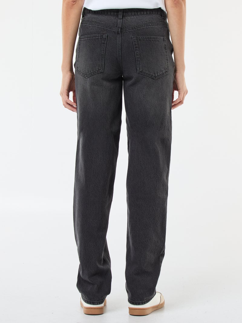 Regular, straight-fit jeans van katoen - L28 Zwart - Kiabi