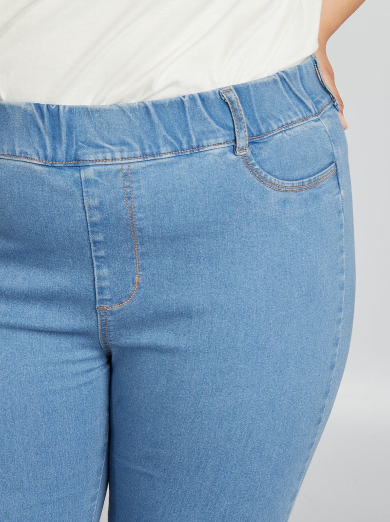 Regular stretchjegging met hoge taille BLAUW - Kiabi