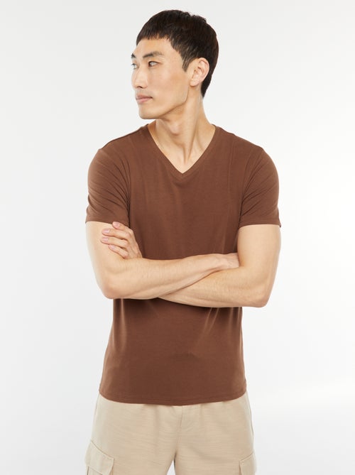 Regular T-shirt van stretchstof - Kiabi