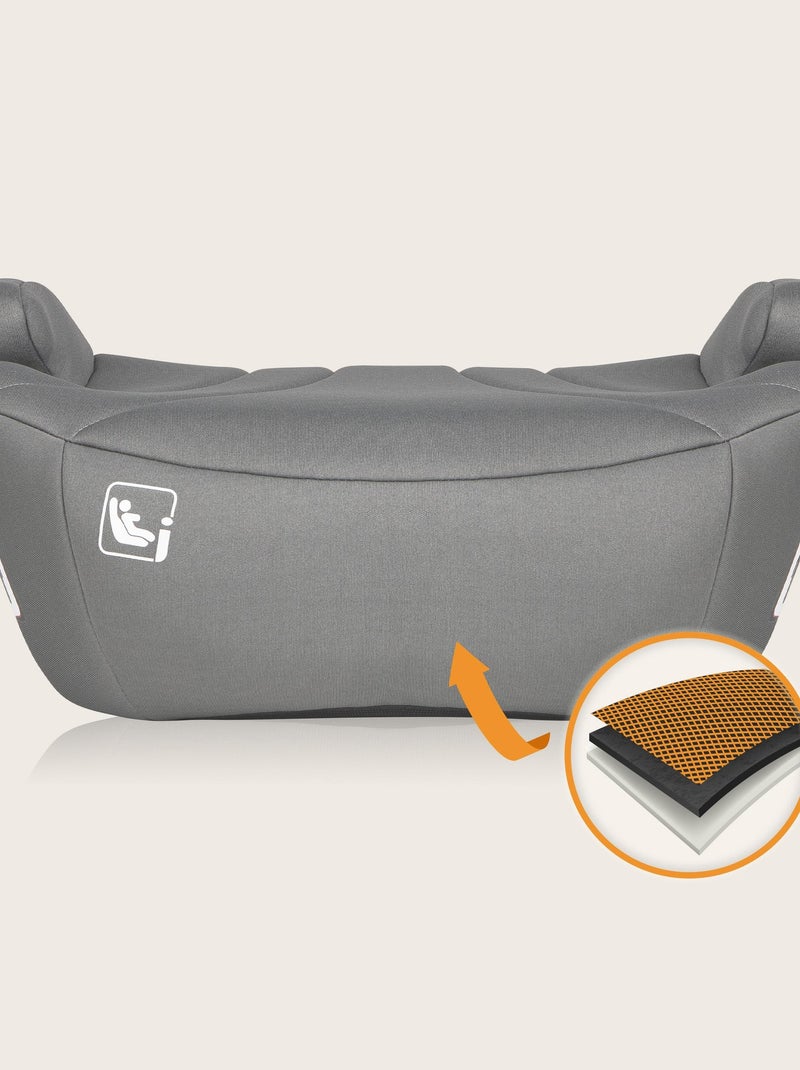 Rehausseur auto LIONELO Luuk i-Size - 125-150 cm - Groupe 3 (22-36 kg) - Léger Gris - Kiabi