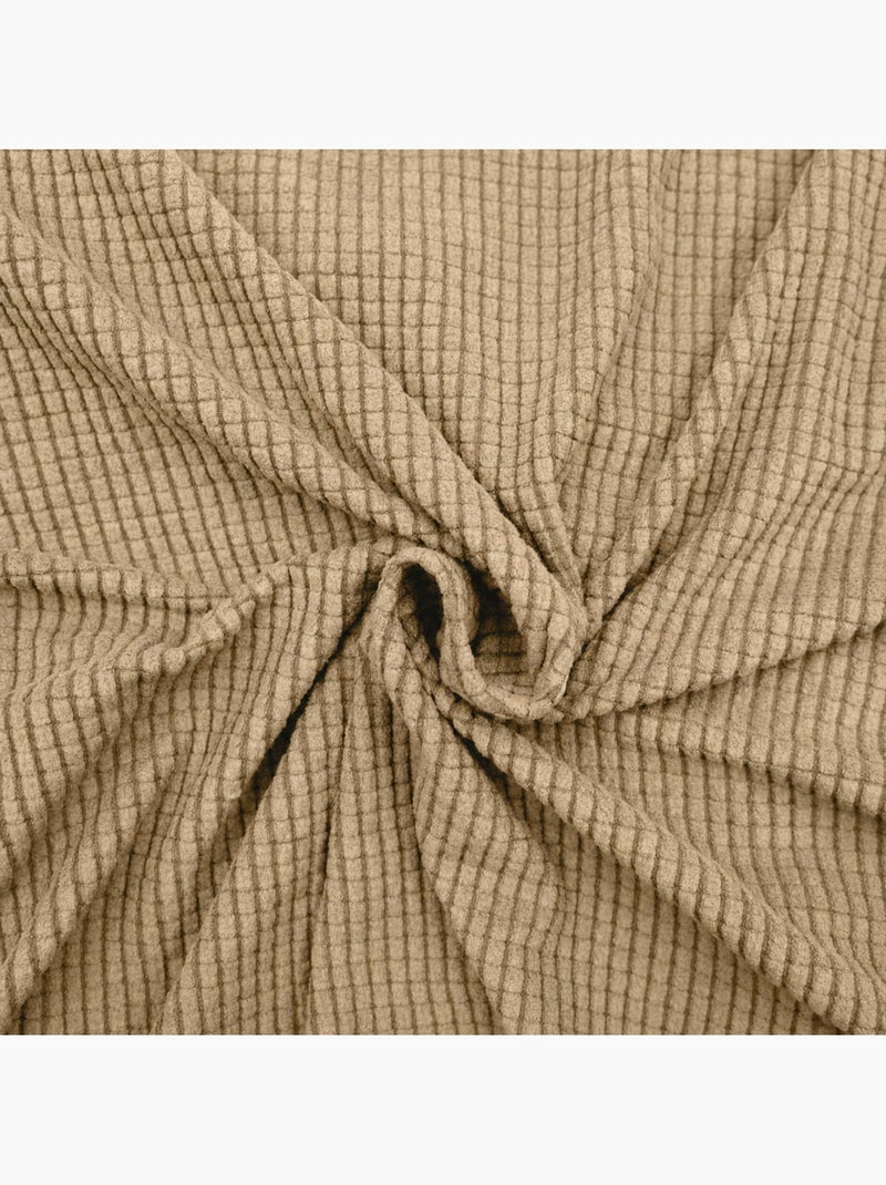 Rekbare scandinavische stoelhoes van gewafeld textiel Groengrijs - Kiabi