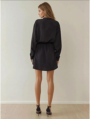 Relax fit viscose mini shirtjurk hiccup
