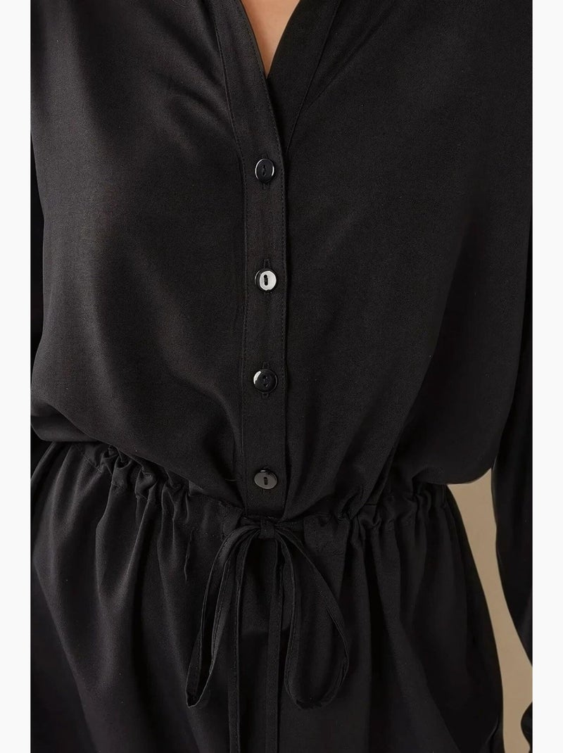 Relax fit viscose mini shirtjurk hiccup Zwart - Kiabi