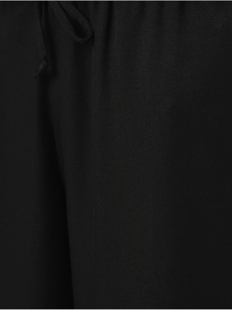 Relaxed broek met wijde pijpen en trekkoord bdart Zwart - Kiabi