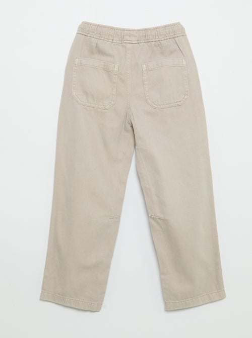 Relaxed fit-broek met elastische taille - Kiabi
