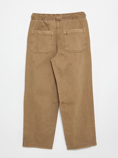 Relaxed fit-broek met elastische taille - Kiabi