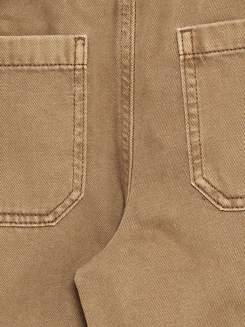 Relaxed fit-broek met elastische taille Bruin - Kiabi