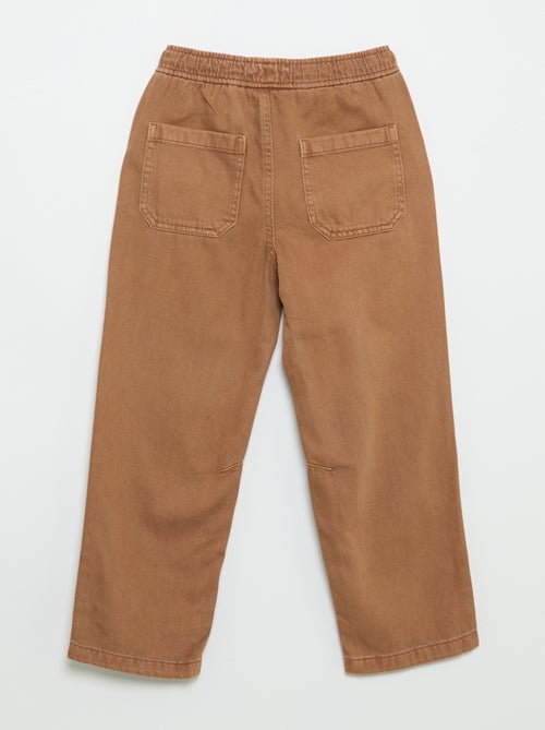 Relaxed fit-broek met elastische taille - Kiabi Relaxed fit-broek met elastische taille - Kiabi