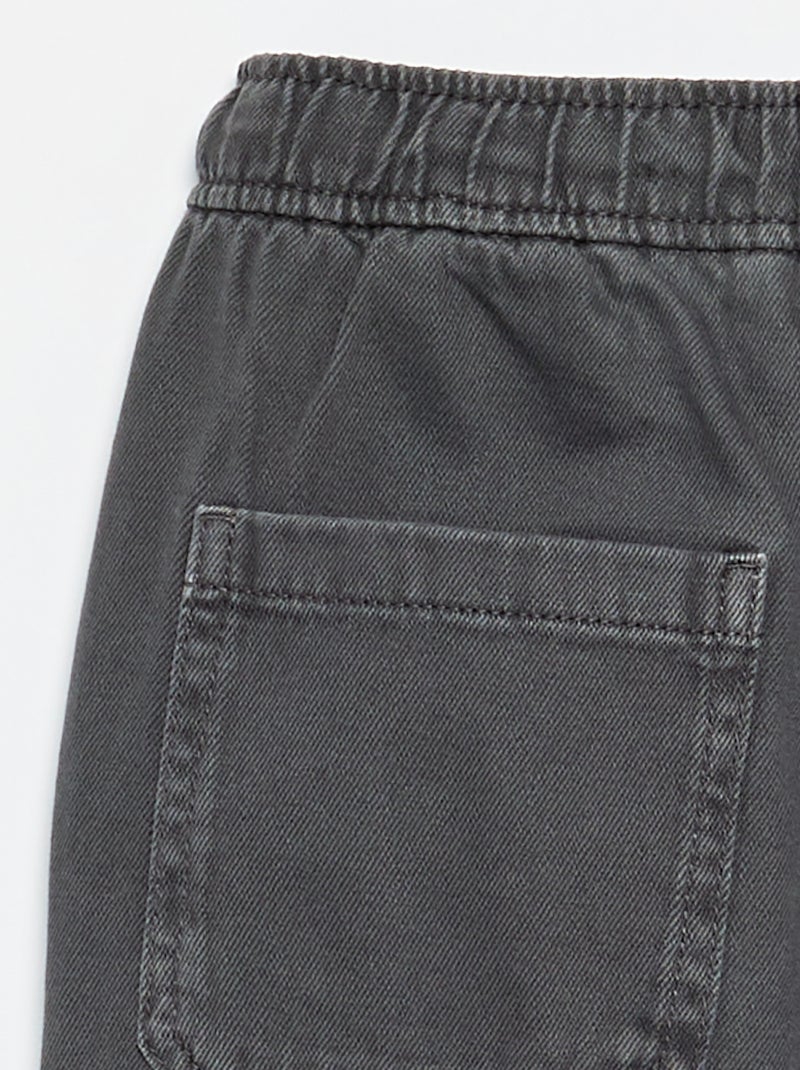 Relaxed fit-broek met elastische taille Grijs - Kiabi