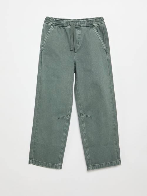 Relaxed fit-broek met elastische taille - Kiabi